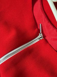 Elegant Red Dress with Ruffle Hem