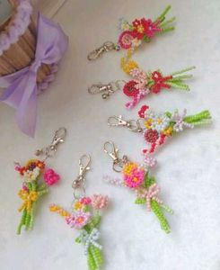 Beaded Flower Bouquet Phone Charms