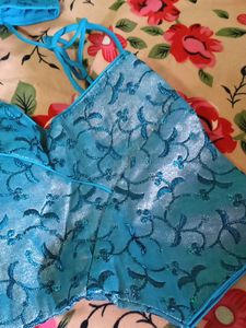 Teal Embroidered Blouse