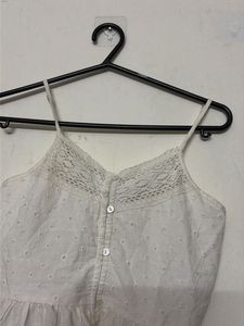 White Lace Trimmed Romper