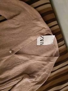Zara Knit Cardigan with Pearl Button