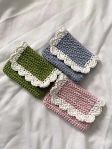 Crochet Ruffle Pouch