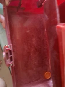 Vintage Red Makeup Organizer Box