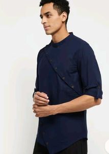 Max Stylish Men's Navy Blue Kurta