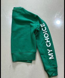 Green "My Choice" Graphic Sweatshirt