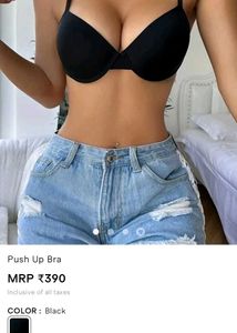 Savana Black Push Up Bra