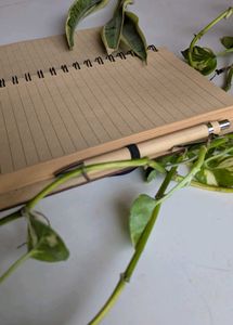 Eco-friendly Bamboo Notebook with Pen