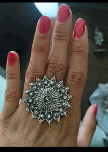 Boho Peacock Statement Ring