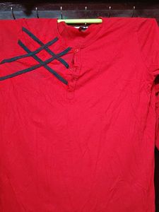 Men's Long Sleeve Blue and Red T shirts