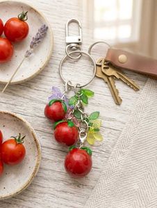 Cute Cherry Tomato Keychain