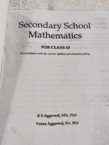 Class 10 Mathematics Textbook by RS Aggarwal