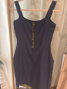 Stylish Navy Blue Chanderi Silk Kurti
