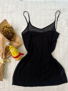 Sheer Black Camisole Slip