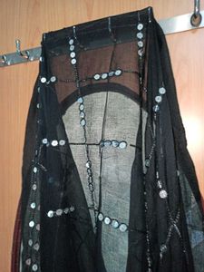 Sparkling Black Dupatta with Sequins 2psc