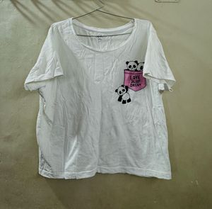 Cute Panda Pocket T-Shirt