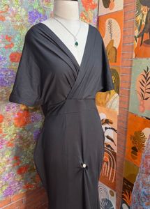 mermaid black maxi dress