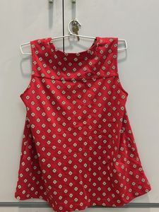 Stylish Red Printed Top