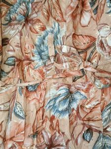 Floral Print Tie-Up Blouse