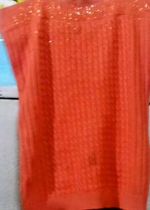 Orange Knit Sleeveless Top