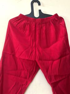 Vibrant Red Comfortable Pants