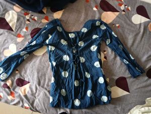 Corset back kurti with bell sleeves