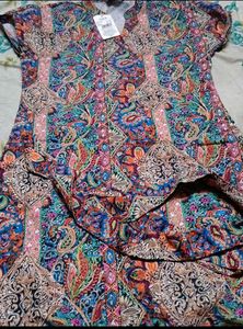 Boho Paisley Print onepiece dress