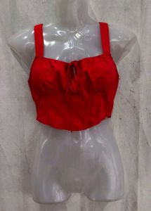 12258. Red Corset Style Cami Top