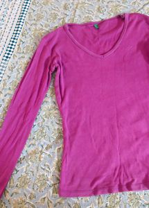 V-Neck Long Sleeve Top