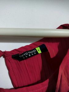 Pink Ribbed Sleeveless Dress with Belt