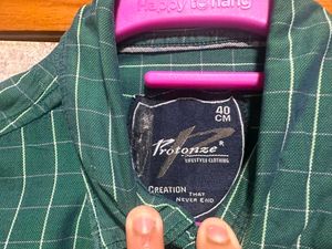 Men's Green Plaid Long Sleeve Shirt