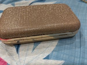 Sparkly Gold Evening Clutch Bag- New