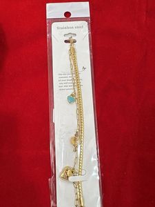 Gold Tone Charm Bracelet
