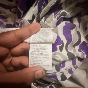 BAPE Purple Camo Shark Full Zip Hoodie