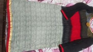 Black And Red Kurta Set