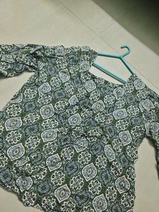 Printed Green Kurta