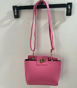 Savana Chic Pink Metal Crossbody Bag