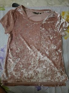 Crushed velvet top