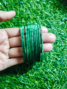 Set of Pink, Green, and Magenta Bangles