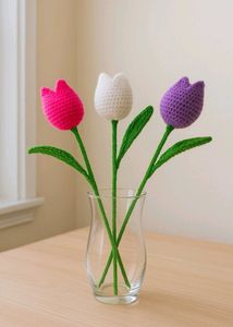 🌷crochet Tulip Flower Bunch