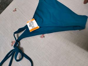 Teal Blue Tie-Side Bikini Bottom