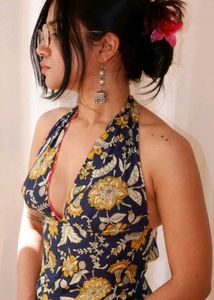 y2k rose after dark reversible GEET halter top