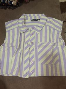 Striped Button-Up Shirt