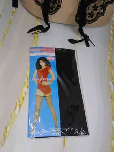 (100)Black Lace Lingerie Set