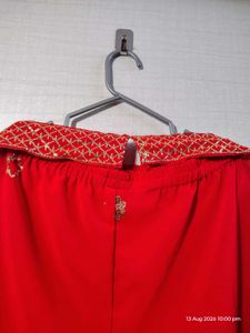 Red chic Sharara Set.