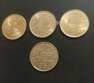 ₹5 Coin 2025 (4set) – 75 Years of Independence🇮🇳