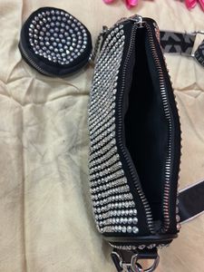 Black Shinestone Bag