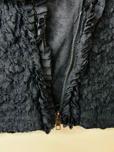 Textured Black Top
