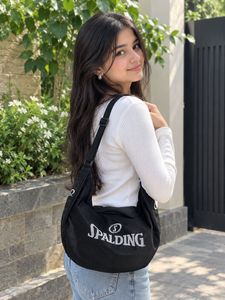 Spalding Black Messenger Bag