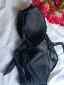 Sheer Black Bikini Top