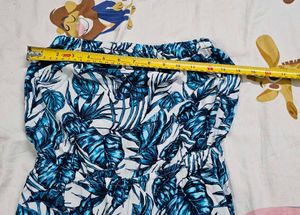 H&amp;M Off-Shoulder Tropical Print Romper